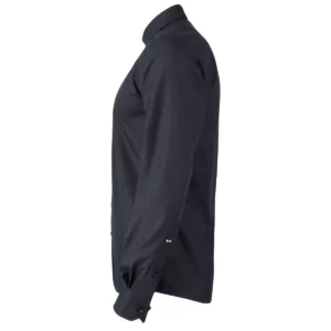 Camisa hombre J. HARVEST & FROST YB50 TWILL REGULAR 2905001, Negro, lateral izquierdo