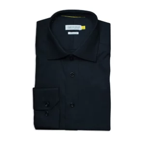 Camisa hombre J. HARVEST & FROST YB50 TWILL REGULAR 2905001, Negro, vista doblada