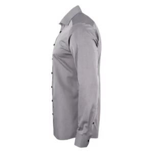 Camisa hombre J. HARVEST & FROST YB50 TWILL REGULAR 2905001, Gris, lateral izquierdo