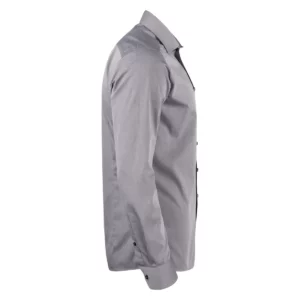 Camisa hombre J. HARVEST & FROST YB50 TWILL REGULAR 2905001, Gris, lateral derecho