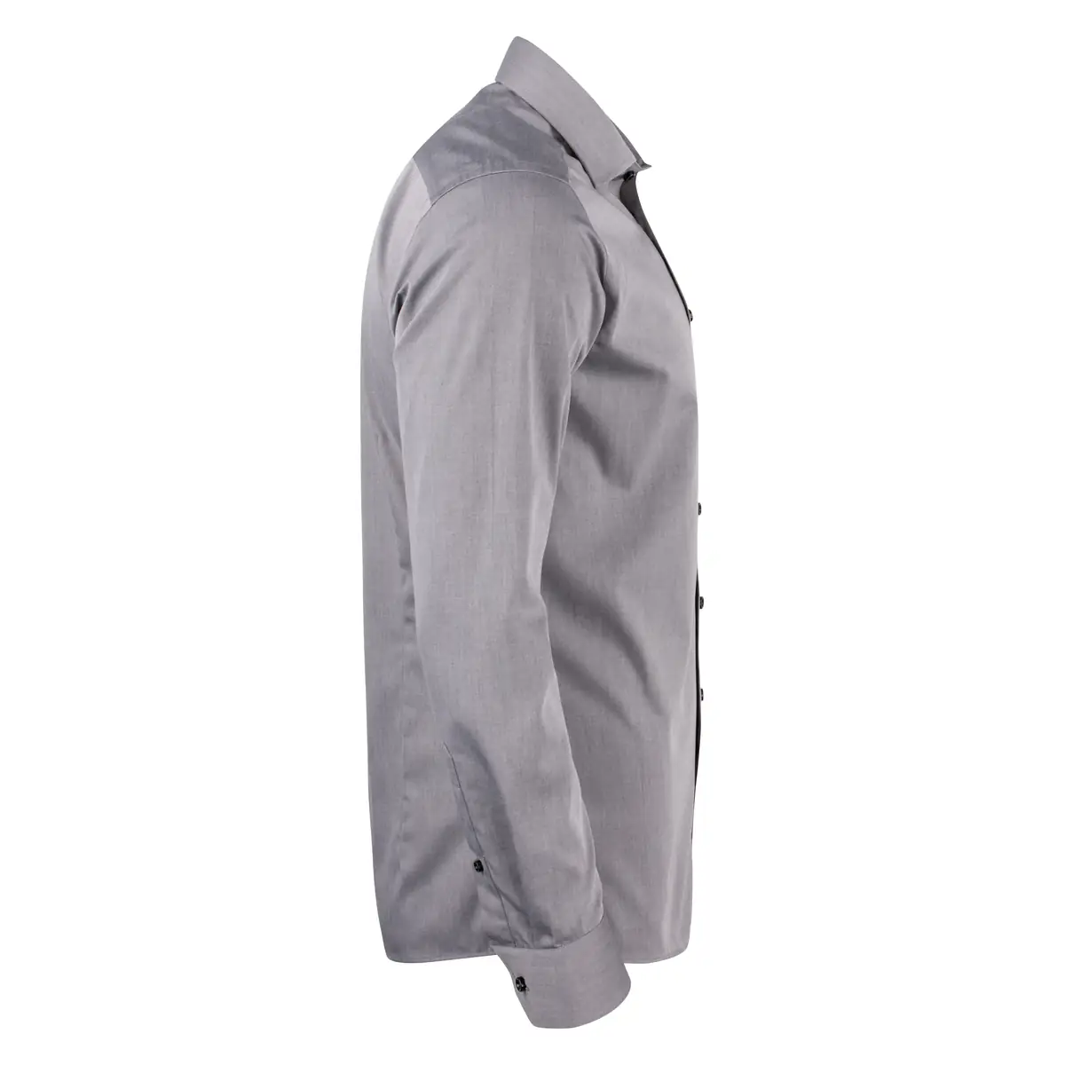 Camisa hombre J. HARVEST & FROST YB50 TWILL SLIM 2905002 45 Camisa hombre J. HARVEST & FROST YB50 TWILL REGULAR 2905001, Gris, lateral derecho