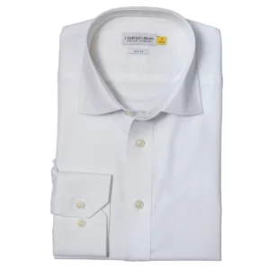Camisa hombre J. HARVEST & FROST YB50 TWILL SLIM 2905002, Blanco, vista doblada