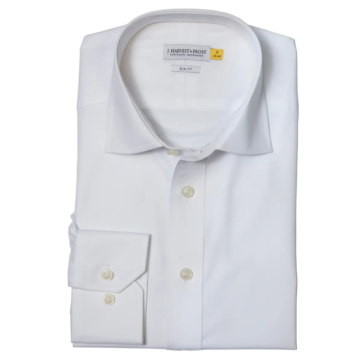 Camisa hombre J. HARVEST & FROST YB50 TWILL SLIM 2905002 4 Camisa hombre J. HARVEST & FROST YB50 TWILL SLIM 2905002, Blanco, vista doblada