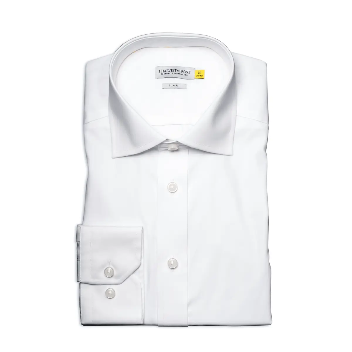 Camisa hombre J. HARVEST & FROST YB50 TWILL SLIM 2905002 8 Camisa hombre J. HARVEST & FROST YB50 TWILL SLIM 2905002, Blanco, vista doblada