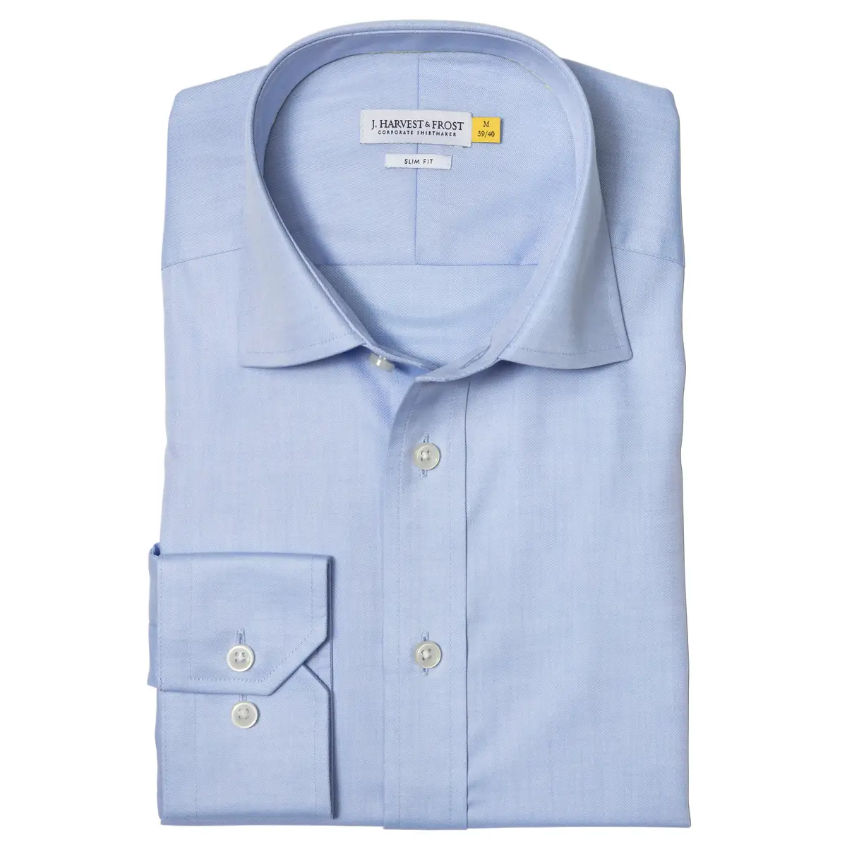 Camisa hombre J. HARVEST & FROST YB50 TWILL SLIM 2905002 10 Camisa hombre J. HARVEST & FROST YB50 TWILL SLIM 2905002, Skyblue, vista doblada