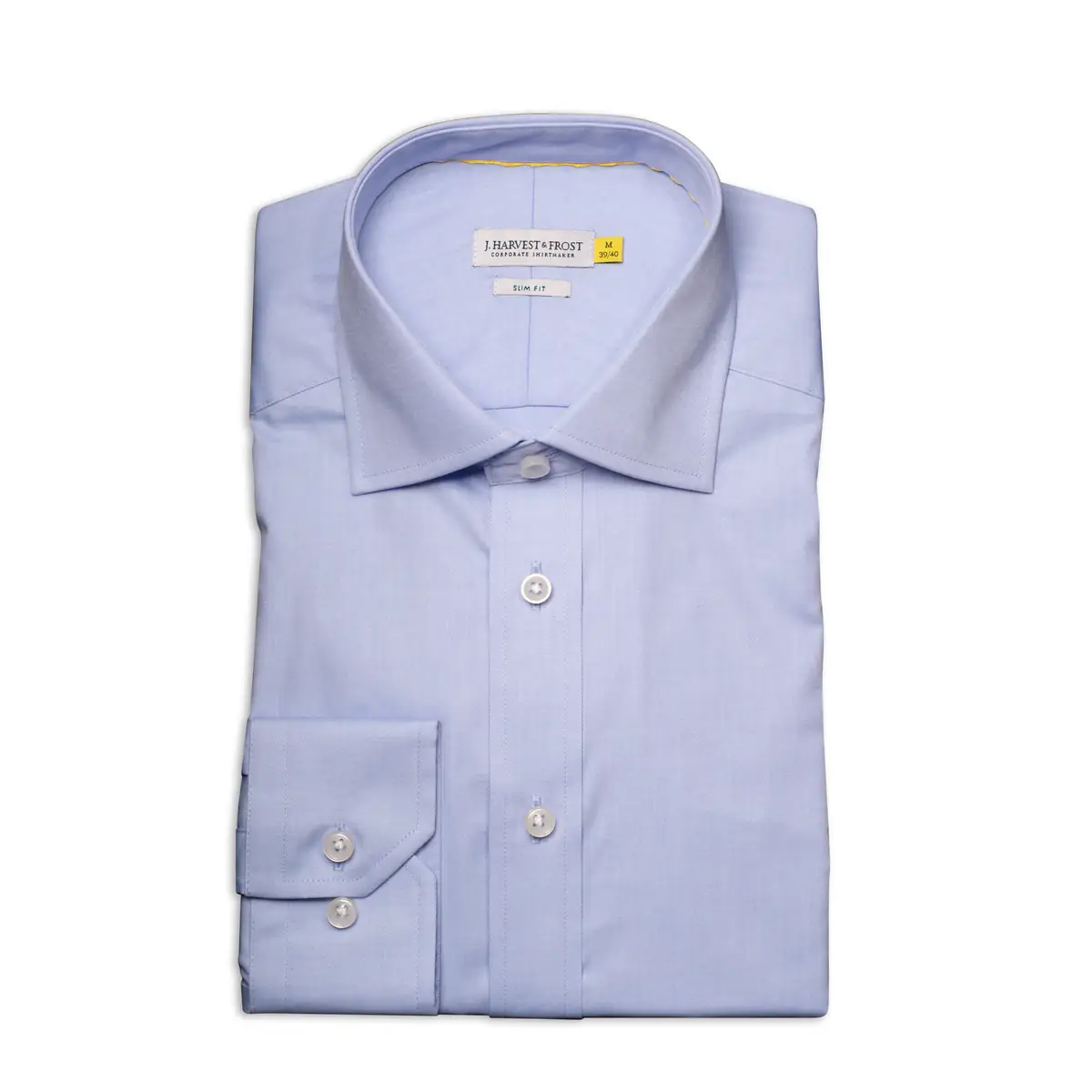 Camisa hombre J. HARVEST & FROST YB50 TWILL SLIM 2905002 14 Camisa hombre J. HARVEST & FROST YB50 TWILL SLIM 2905002, Skyblue, vista doblada