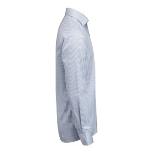 Camisa hombre J. HARVEST & FROST YB50 TWILL SLIM 2905002, Sky blue/Stripe, lateral derecho