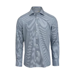 Camisa hombre J. HARVEST & FROST YB50 TWILL SLIM 2905002, Marino/Stripe, vista frontal