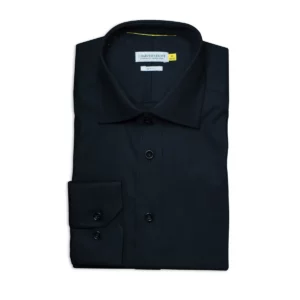 Camisa hombre J. HARVEST & FROST YB50 TWILL SLIM 2905002, Negro, vista doblada
