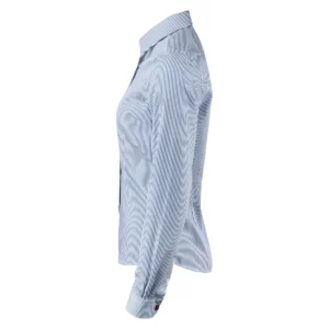 Camisa mujer J. HARVEST & FROST YB50 TWILL WOMAN 2905003, Navy/Stripe, lateral izquierdo