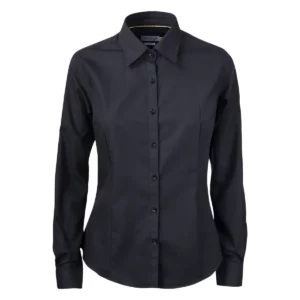 Camisa mujer J. HARVEST & FROST YB50 TWILL WOMAN 2905003, Negro, vista frontal
