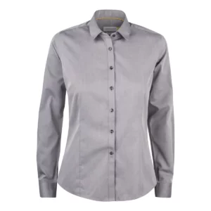 Camisa mujer J. HARVEST & FROST YB50 TWILL WOMAN 2905003, Gris, vista frontal
