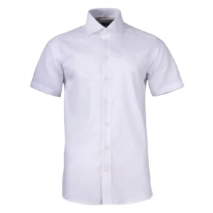 Camisa J. HARVEST & FROST YB50 TWILL S/S REGULAR 2905011, Blanco, vista frontal