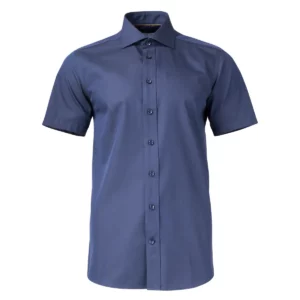 Camisa J. HARVEST & FROST YB50 TWILL S/S REGULAR 2905011, Marino, vista frontal