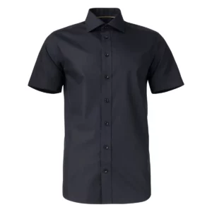 Camisa J. HARVEST & FROST YB50 TWILL S/S REGULAR 2905011, Negro, vista frontal