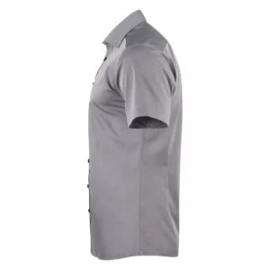 Camisa J. HARVEST & FROST YB50 TWILL S/S REGULAR 2905011, Gris, lateral izquierdo
