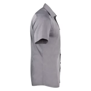 Camisa J. HARVEST & FROST YB50 TWILL S/S REGULAR 2905011, Gris, lateral derecho