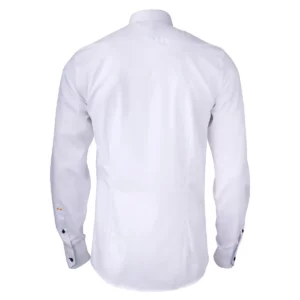 Camisa hombre J. HARVEST & FROST YB51 TWILL REGULAR 2905101, Blanco/Skyblue, vista posterior