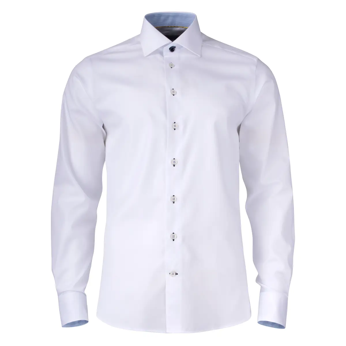 Camisa hombre J. HARVEST & FROST YB51 TWILL REGULAR 2905101 1 Camisa hombre J. HARVEST & FROST YB51 TWILL REGULAR 2905101, Blanco/Skyblue, vista frontal