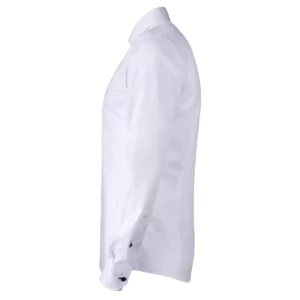 Camisa hombre J. HARVEST & FROST YB51 TWILL REGULAR 2905101, Blanco/Skyblue, lateral izquierdo