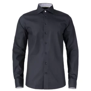 Camisa hombre J. HARVEST & FROST YB51 TWILL REGULAR 2905101, Negro, vista frontal