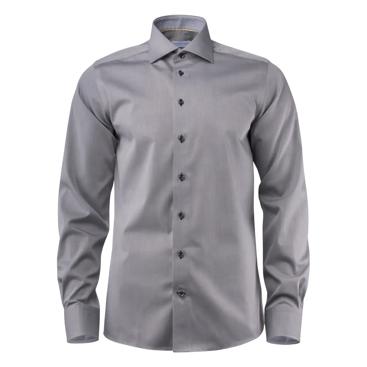 Camisa hombre J. HARVEST & FROST YB51 TWILL REGULAR 2905101 17 Camisa hombre J. HARVEST & FROST YB51 TWILL REGULAR 2905101, Gris/Negro, vista frontal