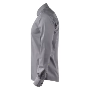 Camisa hombre J. HARVEST & FROST YB51 TWILL REGULAR 2905101, Gris/Negro, lateral izquierdo