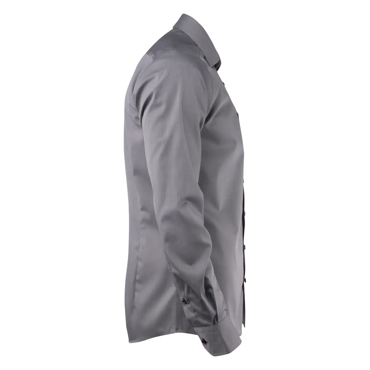 Camisa hombre J. HARVEST & FROST YB51 TWILL REGULAR 2905101 23 Camisa hombre J. HARVEST & FROST YB51 TWILL REGULAR 2905101, Gris/Negro, lateral derecho