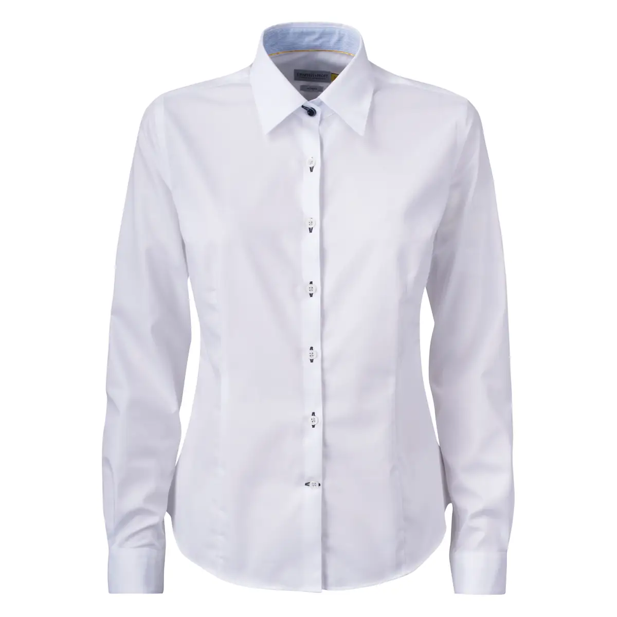 Camisa mujer J. HARVEST & FROST YB51 TWILL WOMAN 2905103 1 Camisa mujer J. HARVEST & FROST YB51 TWILL WOMAN 2905103, Blanco/Skyblue, vista frontal
