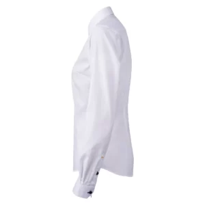 Camisa mujer J. HARVEST & FROST YB51 TWILL WOMAN 2905103, Blanco/Skyblue, lateral izquierdo