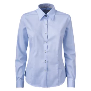 Camisa mujer J. HARVEST & FROST YB51 TWILL WOMAN 2905103, Skyblue/Marino, vista frontal