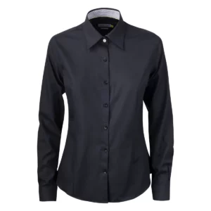 Camisa mujer J. HARVEST & FROST YB51 TWILL WOMAN 2905103, Negro, vista frontal