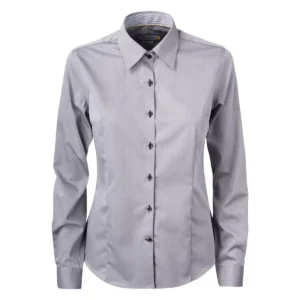 Camisa mujer J. HARVEST & FROST YB51 TWILL WOMAN 2905103, Gris/Negro, vista frontal
