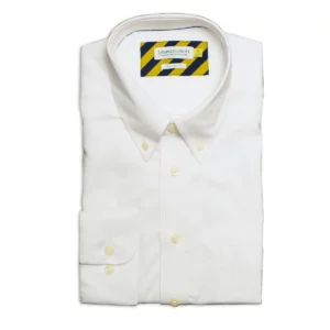 Camisa hombre J. HARVEST & FROST YB54 OXFORD REGULAR 2905401, presentación plegada y detalle del cuello