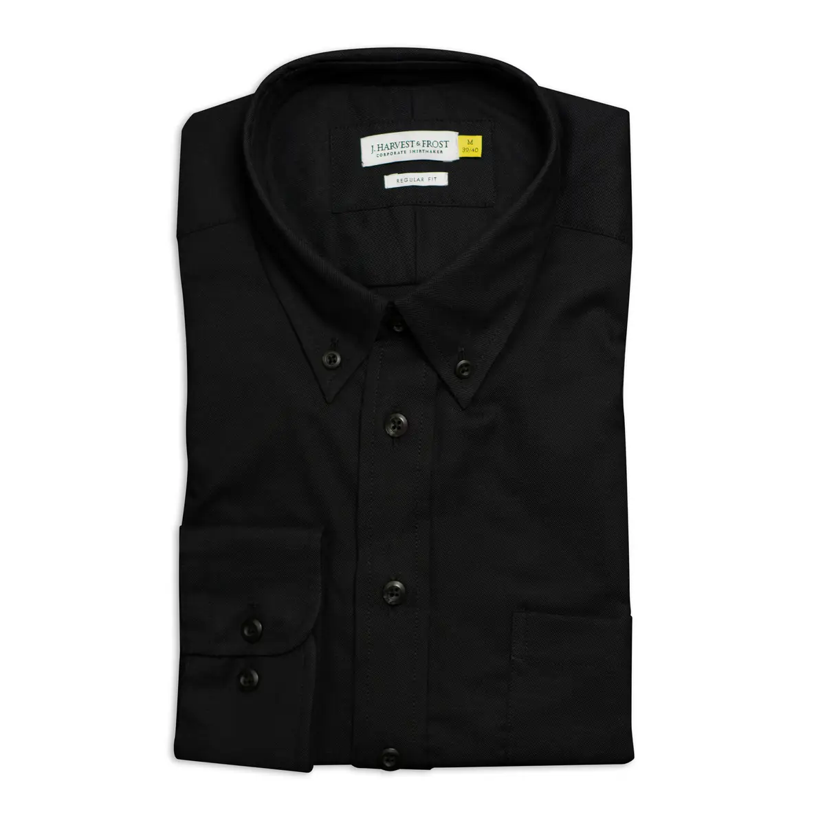 Camisa hombre J. HARVEST & FROST YB54 OXFORD REGULAR 2905401 13 Camisa hombre J. HARVEST & FROST YB54 OXFORD REGULAR 2905401, presentación plegada y detalle del cuello