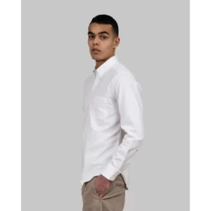 Camisa hombre J. HARVEST & FROST YB54 OXFORD SLIM 2905402, Blanco, con modelo, vista lateral