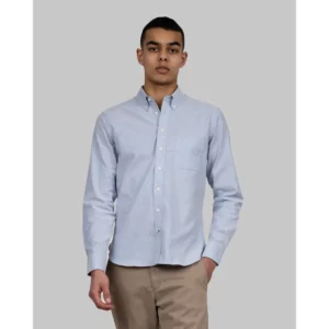 Camisa hombre J. HARVEST & FROST YB54 OXFORD SLIM 2905402, Sky blue, con modelo, vista frontal