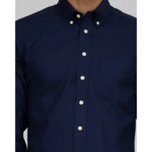 Camisa hombre J. HARVEST & FROST YB54 OXFORD SLIM 2905402, detalle del cuello y la botonadura