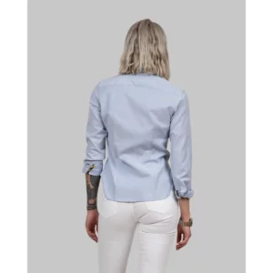 Camisa mujer J. HARVEST & FROST YB54 OXFORD WOMAN 2905403, Sky blue, con modelo, vista posterior