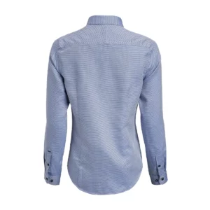 Camisa J. HARVEST & FROST YB55 JACQUARD CONTEMPORARY 2905505, Mid blue, vista posterior