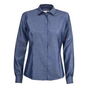Camisa mujer J. HARVEST & FROST RB120 TWILL WOMAN 2912003, Indigo, vista frontal