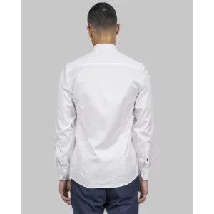 Camisa hombre J. HARVEST & FROST RB122 TWILL REGULAR 2912201, Blanco, con modelo, vista posterior