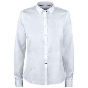 Camisa mujer J. HARVEST & FROST RB122 TWILL WOMAN 2912203, Blanco, vista frontal