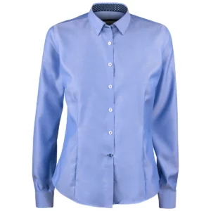 Camisa mujer J. HARVEST & FROST RB122 TWILL WOMAN 2912203, Midblue, vista frontal