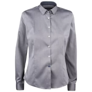 Camisa mujer J. HARVEST & FROST RB122 TWILL WOMAN 2912203, Gris, vista frontal