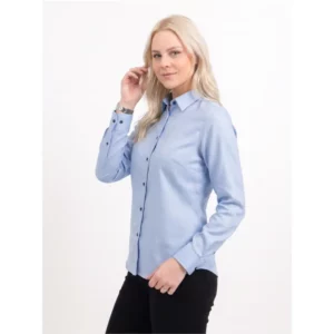 Camisa mujer J. HARVEST & FROST RB123 TWILL CONTEMP. 2912305, Skyblue, vista frontal con modelo