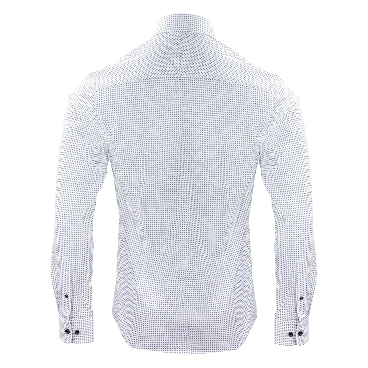 Camisa J. HARVEST & FROST IB131 PIQUE KNIT REGULAR 2913101 3 Camisa J. HARVEST & FROST IB131 PIQUE KNIT REGULAR 2913101, Sky blue print, vista posterior