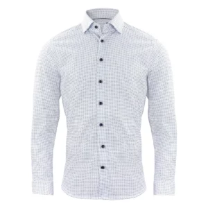 Camisa J. HARVEST & FROST IB131 PIQUE KNIT REGULAR 2913101, Sky blue print, vista frontal