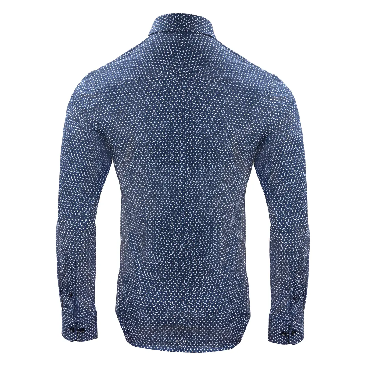 Camisa J. HARVEST & FROST IB131 PIQUE KNIT REGULAR 2913101 7 Camisa J. HARVEST & FROST IB131 PIQUE KNIT REGULAR 2913101, Marino print, vista posterior