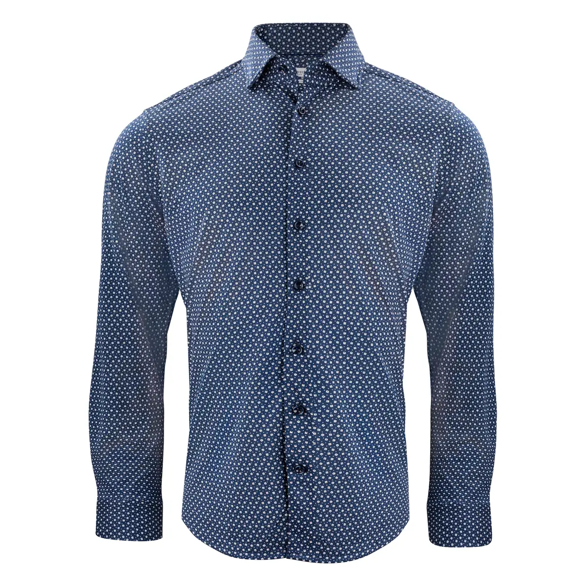 Camisa J. HARVEST & FROST IB131 PIQUE KNIT REGULAR 2913101 6 Camisa J. HARVEST & FROST IB131 PIQUE KNIT REGULAR 2913101, Marino print, vista frontal
